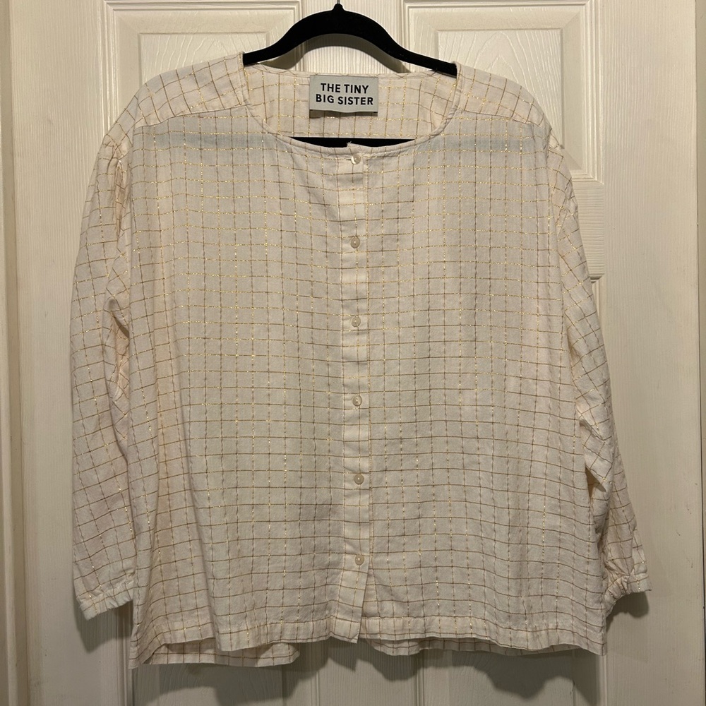 The Tiny Big Sister Shine Grid Blouse